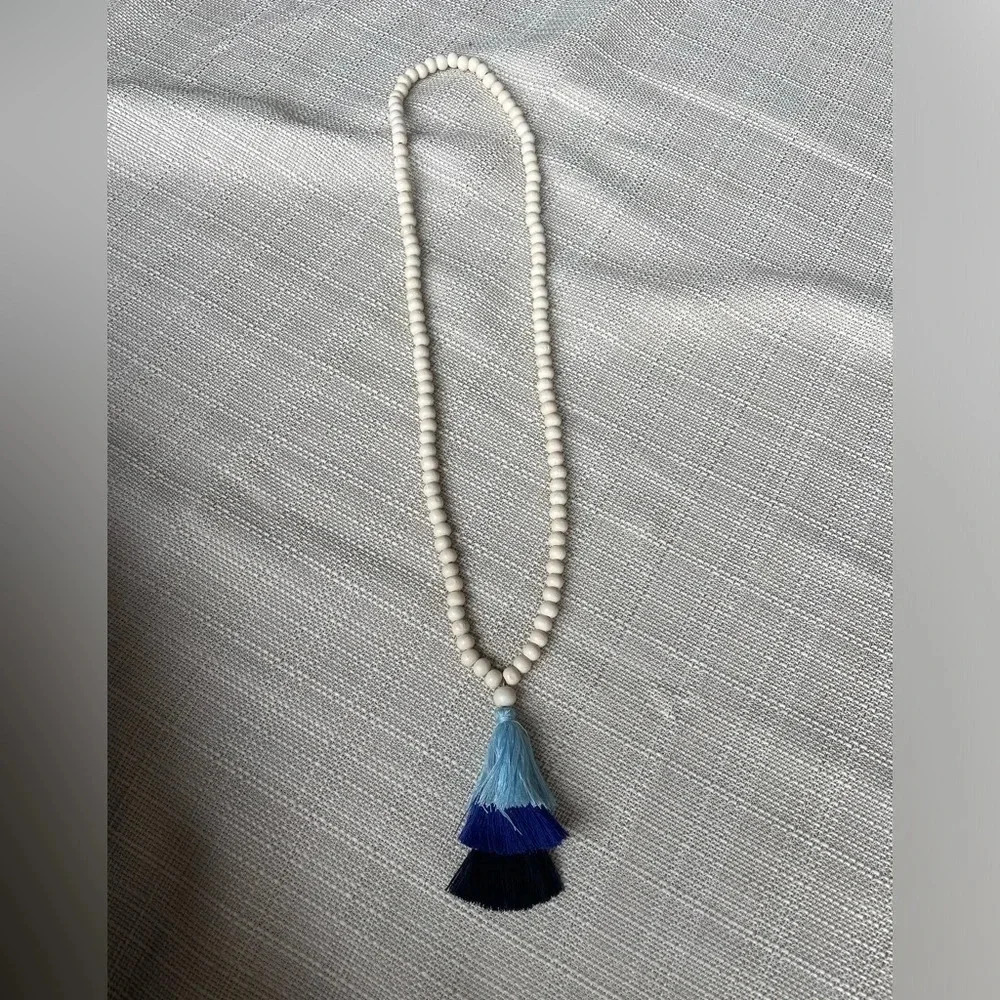 Women's Wooden Tassel Necklace from Local Boutique